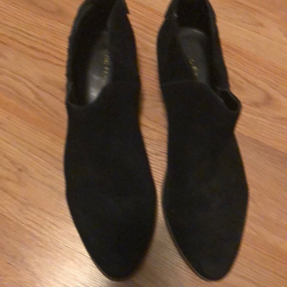 Black suede booties